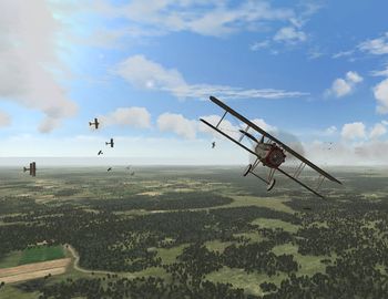 Phase 3 - SPAD XIII in front of a dogfight - Screenshot by Makai (03-Nov-2008)